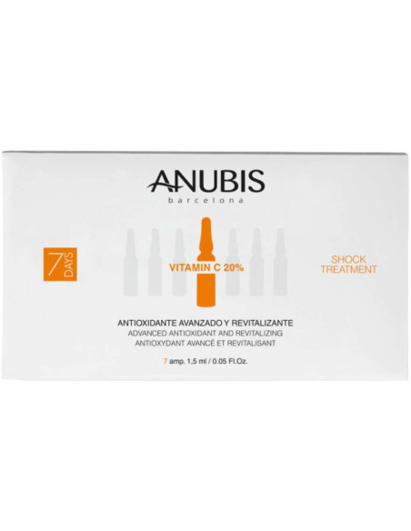 Anubis Ampolas Vitamina C 20% Tratamento Intensivo Antioxidante 7x1,5ml