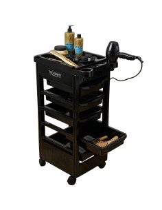TechShen Mesa Ajudante Cabeleireiro Organização Eco Preta 2