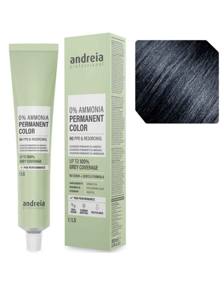 Andreia Professional 2.10 Preto Azulado – Coloração Permanente Sem Amoníaco 100ml