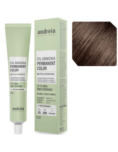 Andreia Professional 4.8 Castanho Cacau – Coloração Permanente Sem Amoníaco 100ml