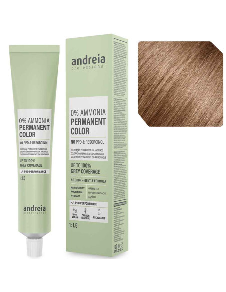 Andreia Professional 7.3 Louro Médio Dourado – Coloração Permanente Sem Amoníaco 100ml