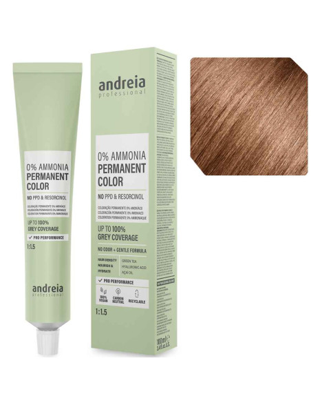 Andreia Professional 7.74 Louro Médio Chocolate Acobreado – Sem Amoníaco 100ml