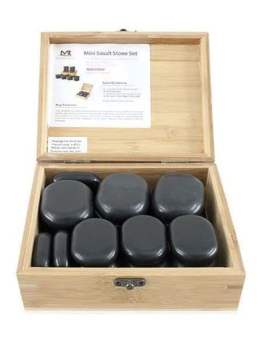Set 18 Pedras de Basalto Vulcânico para Massagem Hot Stones – Categoria B