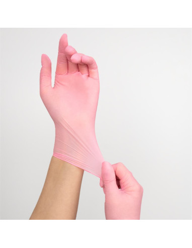 Inocos Luvas Nitrilo Rosa 100 unidades Tam. S