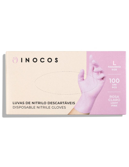 Inocos Luvas Nitrilo Rosa 100 unidades Tam. L