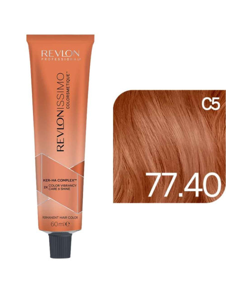Revlonissimo Colorsmetique™ COPPERS – 77.40 Louro Médio Cobre Intenso Profundo – 60ml