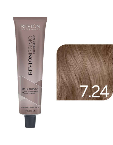 Revlonissimo Colorsmetique™ BRUNETTES – 7.24 Louro Médio Iridescente Cobre – 60ml