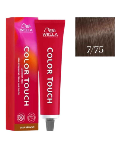 Color Touch Castanhos Profundos 7/75 Louro Médio Marron Acaju 60ml - Wella Professionals