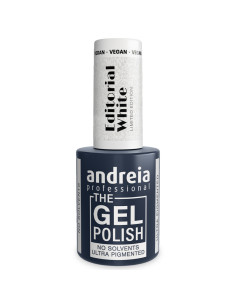 The Gel Polish Andreia Professional Editorial White EW6 Glitter Branco e Prata 10,5ml