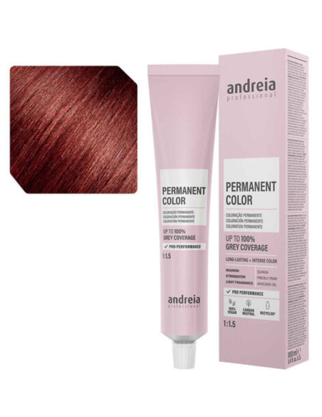Andreia Permanent Color 4.56M Castanho Médio Vermelho Violeta Mogno 100ml