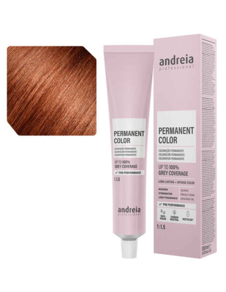 Andreia Permanent Color 6.43 Louro Escuro Laranja Dourado 100ml