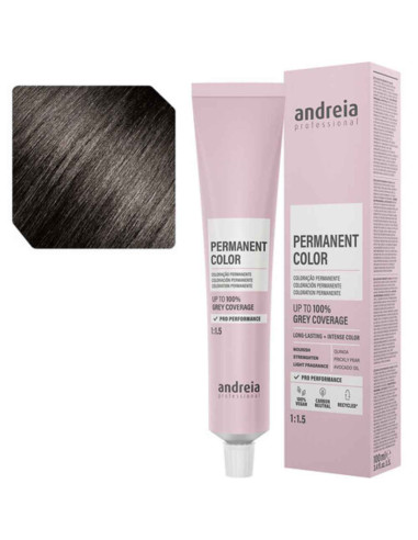 Andreia Permanent Color 44.0 Castanho Médio Intenso Natural 100ml
