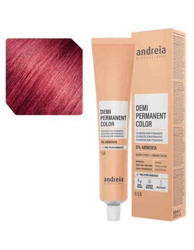 Andreia Coloração Demi Permanent Color 6.65 Louro Escuro Violeta Vermelho 100ml