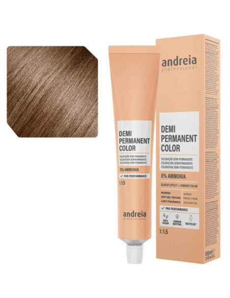 Andreia Coloração Demi Permanent Color 7.32 Louro Médio Quente Beige 100ml