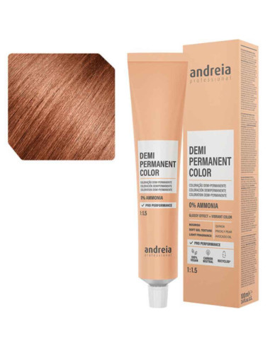 Andreia Coloração Demi Permanent Color 7.41 Louro Médio Laranja Frio 100ml