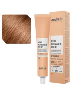 Andreia Coloração Demi Permanent Color 7.74 Louro Médio Tabaco Laranja 100ml