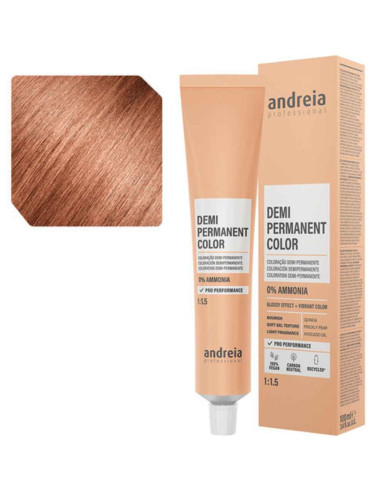 Andreia Coloração Demi Permanent Color 8.41 Louro Claro Laranja Frio 100ml