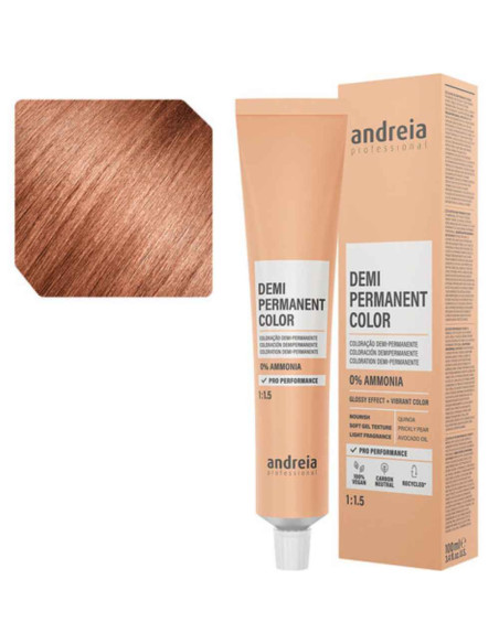 Andreia Coloração Demi Permanent Color 8.41 Louro Claro Laranja Frio 100ml