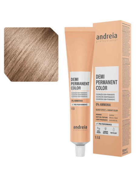 Andreia Coloração Demi Permanent Color 9.32 Louro Muito Claro Quente Beige 100ml
