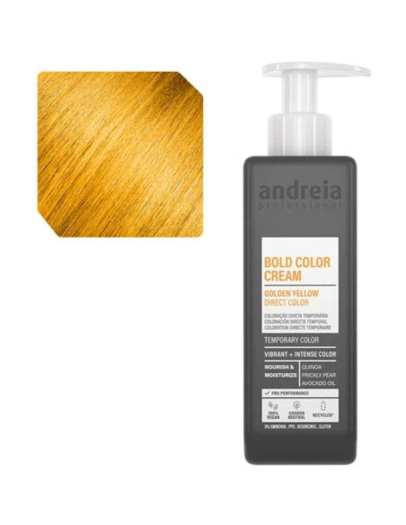 Andreia Bold Color Cream Golden Yellow – Coloração Direta Amarelo Dourado Intenso 200ml