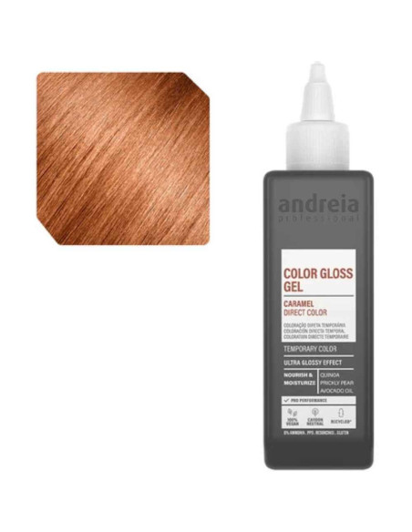 Andreia Color Gloss Gel Caramel – Coloração Direta Caramelo Dourado 200ml