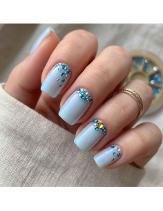 Carrossel Art Nail Tachas Azul Pequenas 2