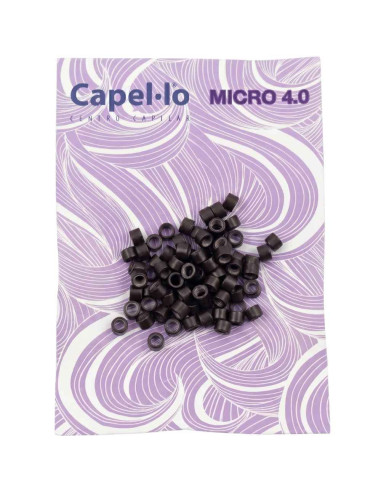 Capel-lo Micro 4.0 – Micro-Cilindros para Extensões (Castanho Escuro)