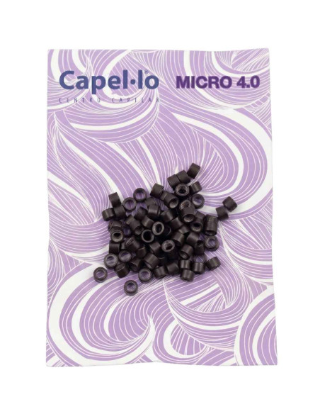 Capel-lo Micro 4.0 – Micro-Cilindros para Extensões (Castanho Escuro)
