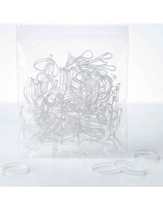 Elásticos de Borracha Transparentes para Cabelo e Penteados