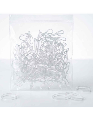 Elásticos de Borracha Transparentes para Cabelo e Penteados