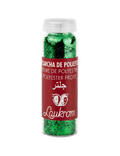 Glitter De Poliéster Laukrom 8g Cor Verde