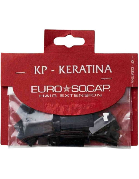 Euro Socap Queratina para Extensões – Preto (25 Unidades)