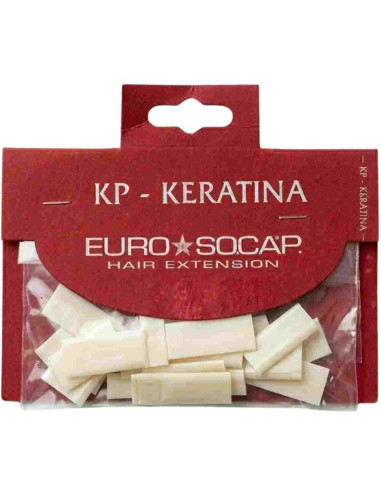 Euro Socap Queratina para Extensões – Branco (25 Unidades)