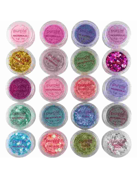 Purple Kit Mix Decoração Nail Art (10 Unidades Sortidas)