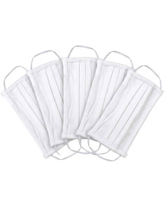 Pack 5 Máscaras Sociais Reutilizáveis – Cor Branca