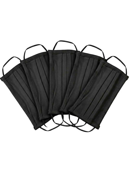 Pack 5 Máscaras Reutilizáveis – Cor Preto