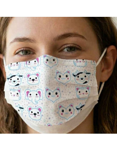Máscara de Proteção Facial para Criança – Estampas de Animais 2