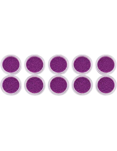 Microperolas Purple Nail Art – Pack 10 Unidades