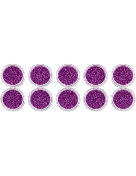 Microperolas Purple Nail Art – Pack 10 Unidades