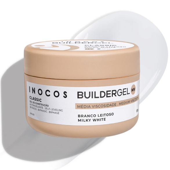 Inocos Gel de Construção Branco Leitoso 50g Média Viscosidade