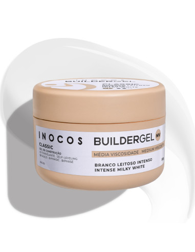 Inocos Gel de Construção Branco Leitoso Intenso 50g Média Viscosidade