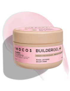 Inocos Gel de Construção Rosa Leitoso 50g Média Viscosidade