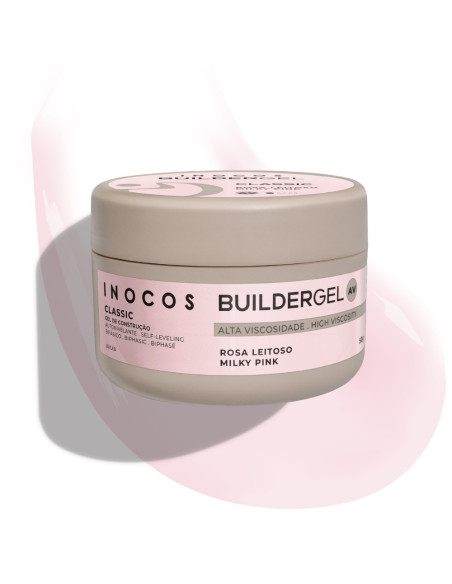 Inocos Gel de Construção Rosa Leitoso 50g Alta Viscosidade