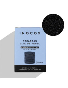 Recargas de Lixa Grão Grosso para Pedicure Inocos 50 Unidades