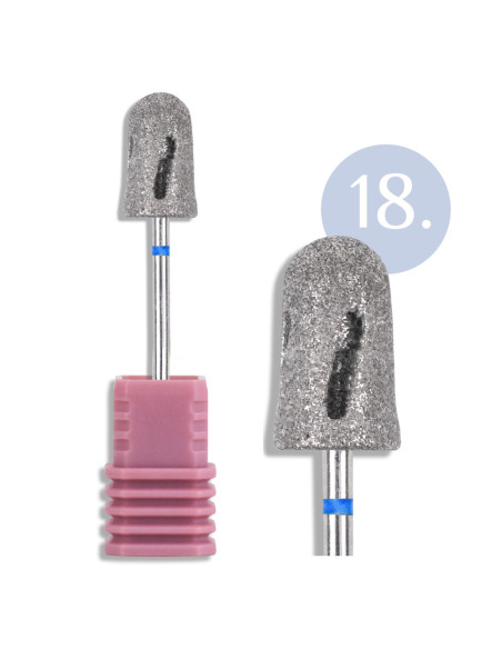 Broca de Pedicure Nº18 Inocos Redonda Cónica Grão Médio