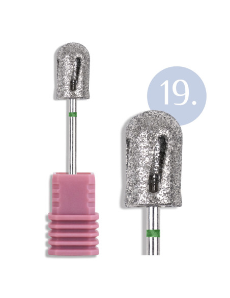 Broca de Pedicure Nº19 Inocos Cilíndrica Redonda Grão Grosso