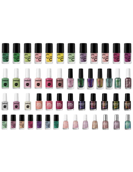 Pack 50 Vernizes Sortidos - Marcas Premium (Andreia, Layla, Catrice, Myio, Purple Professional)
