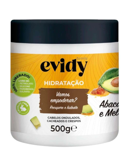 Máscara Capilar Evidy Abacate e Mel 500g