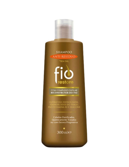 Fio Restore Marron Shampoo Anti Resíduo 300ml