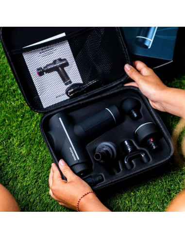 Pistola de Massagem Wellbeinn BE IN 02 3D Pro com Terapia de Frio e Calor